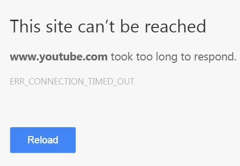 Youtube is blocked