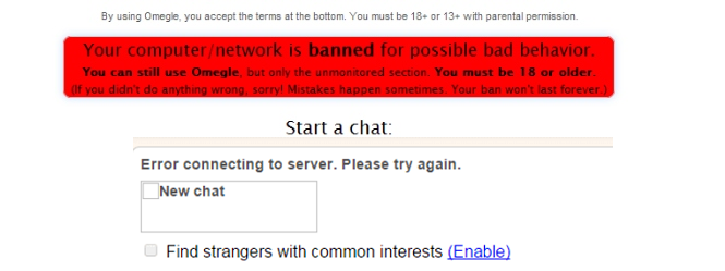 banned from omegle
