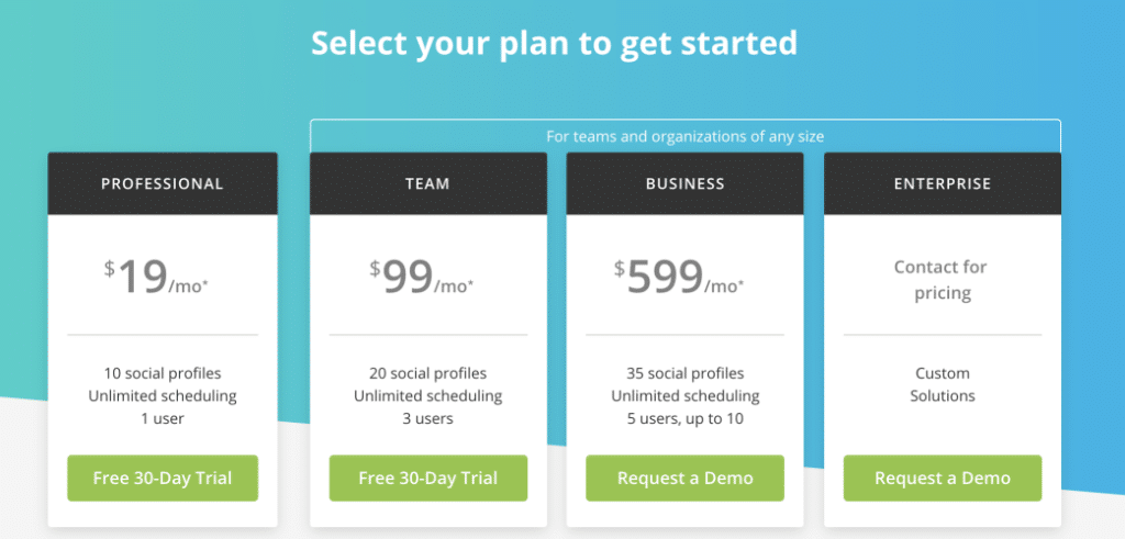 price of hootsuite