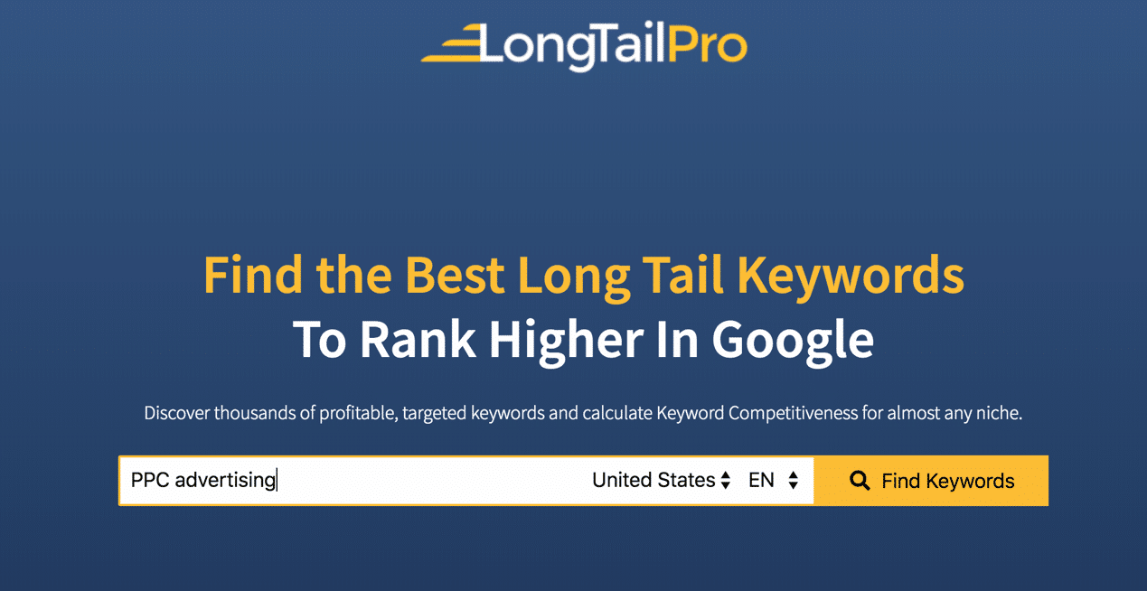 LongTail Pro Home Page