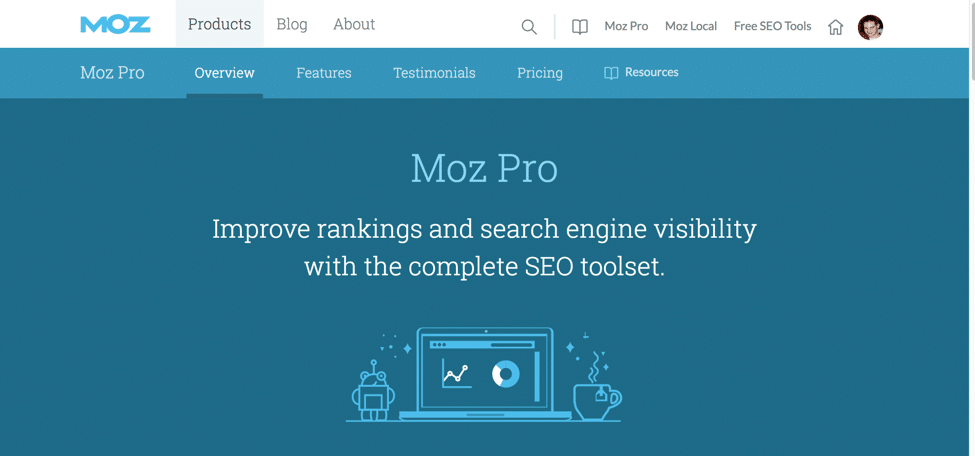 MozPro Web Home Page