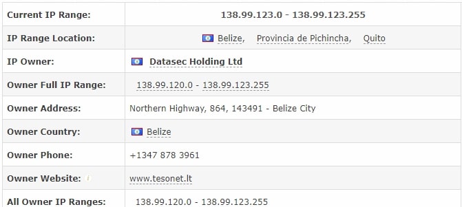 NordVPN Connected to Tesonet