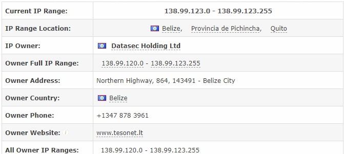 NordVPN Connected to Tesonet