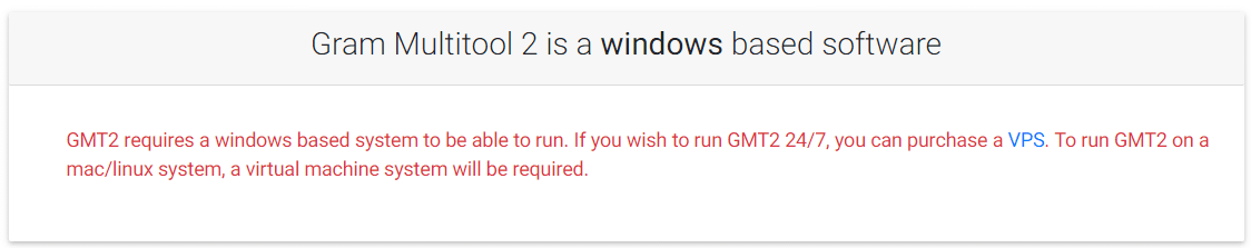 Gram Multitool 2 requirements