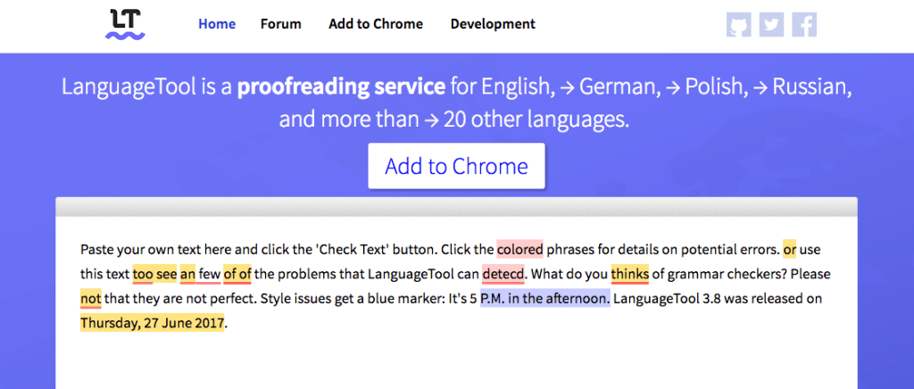 LanguageTool Grammar Check