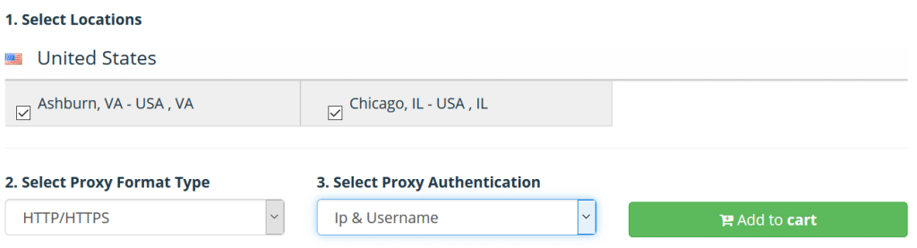 US residential IP proxies