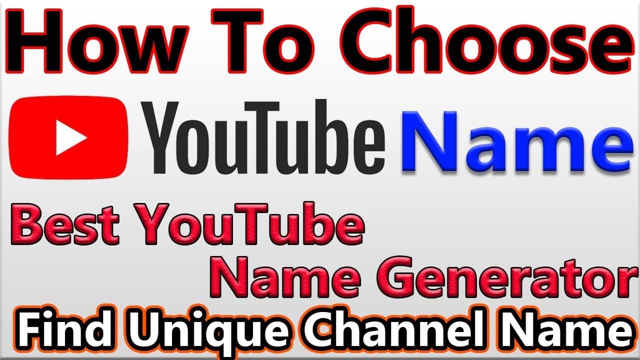 Youtube Name Generator To Get Username Ideas Availability Check