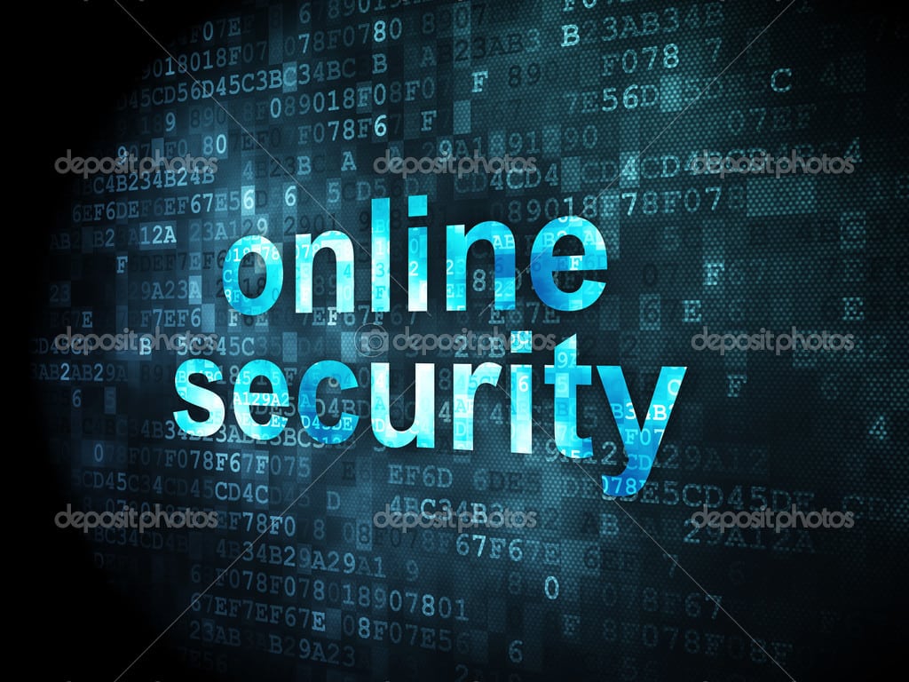 Privacy concept: Online Security on digital background