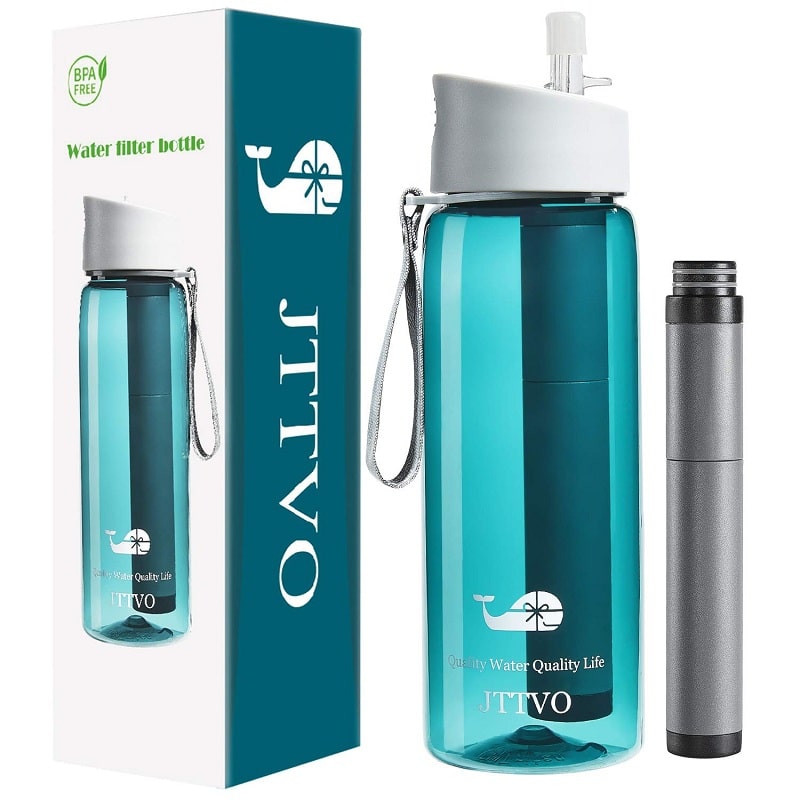 JTTVO BPA-free Filtered water bottle