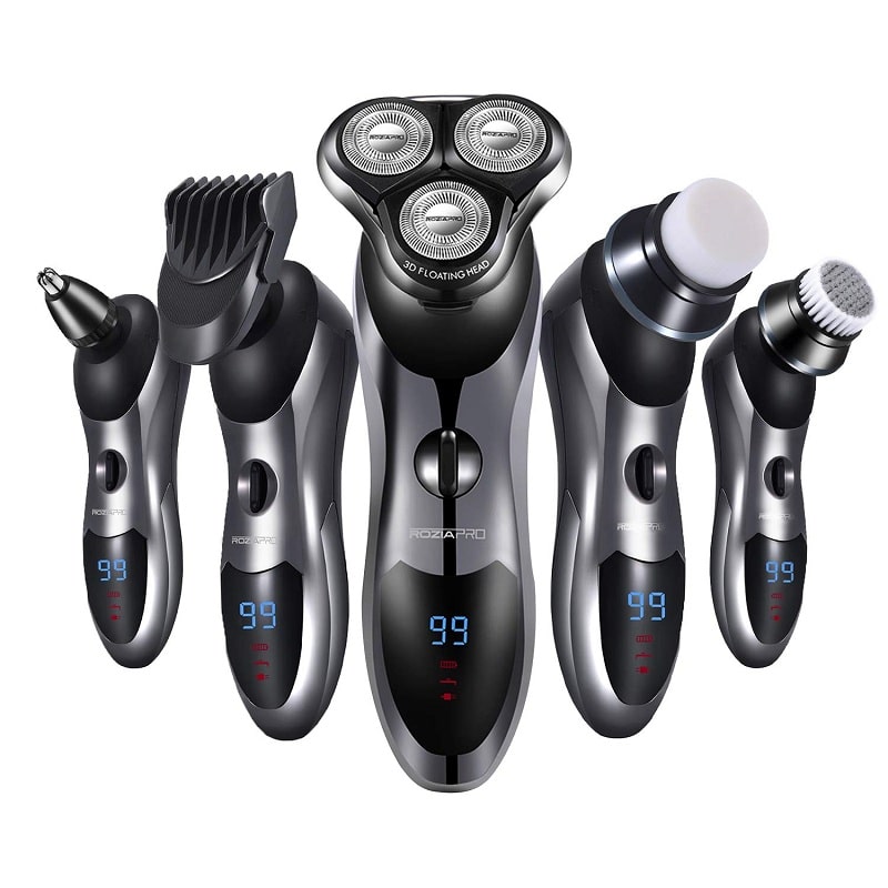 Roziapro Men’s 5 in 1 Rotary Shaver & Beard Trimmer