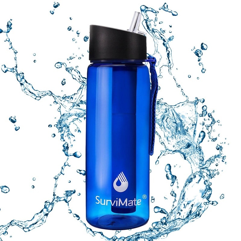 SurviMate Filtered BPA-Free Water Bottle