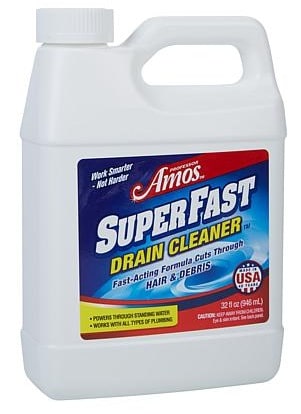 Professor Amos' SuperFast 2-Pack Drain Cleaner & Drain Opener