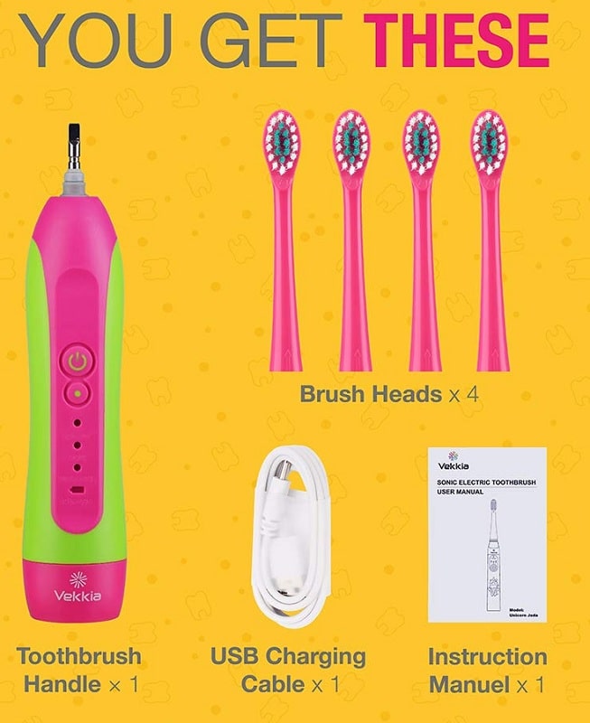 Vekkia rechargeable kids electric toothbrush