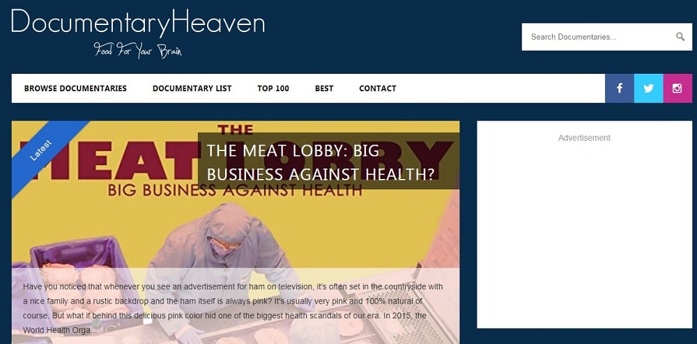 Documentary heaven home page