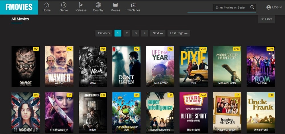 FMovies home page