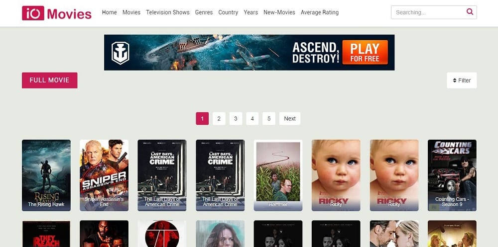 IO Movies Home Page