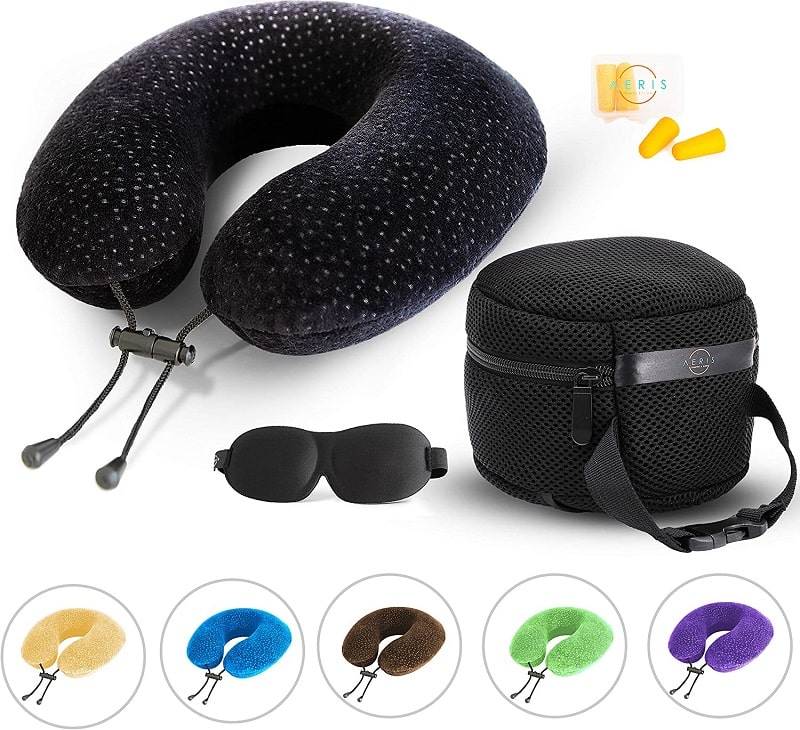 AERIS Memory Foam Travel Pillow