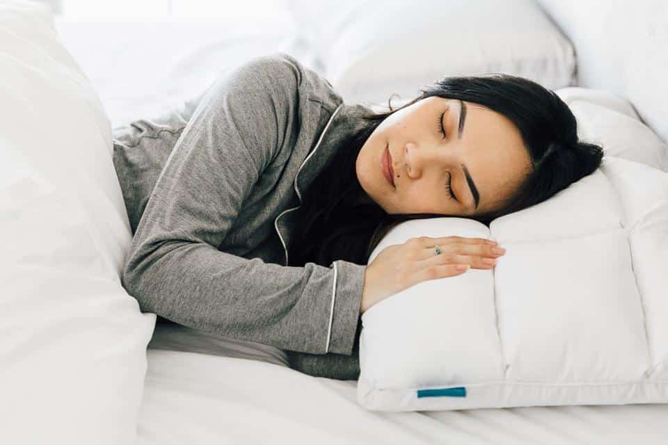 Side sleeping with firm pillow