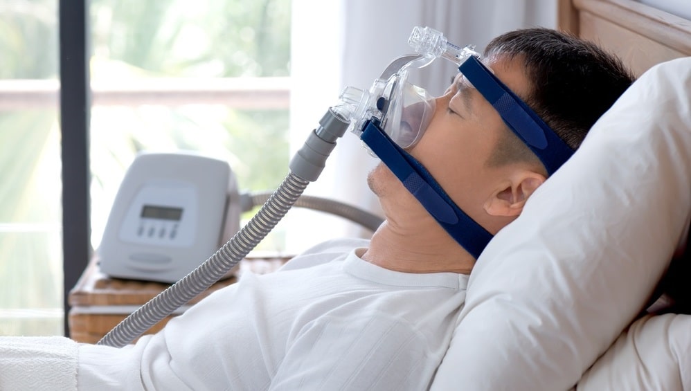 sleep apnea with CPAP equipment