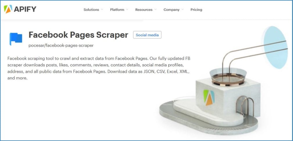 Apifys Facebook Pages Scraper