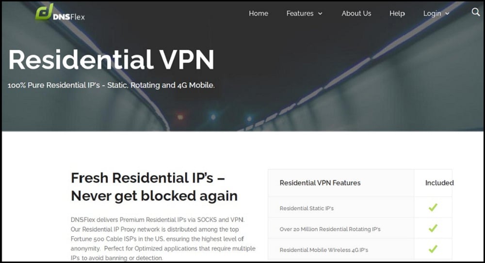 DnsFlex VPN Homepage
