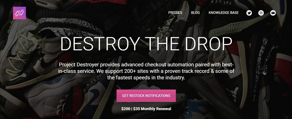 Project Destroyer Homepage