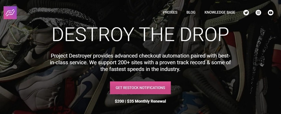 Projectdestroyer homepage