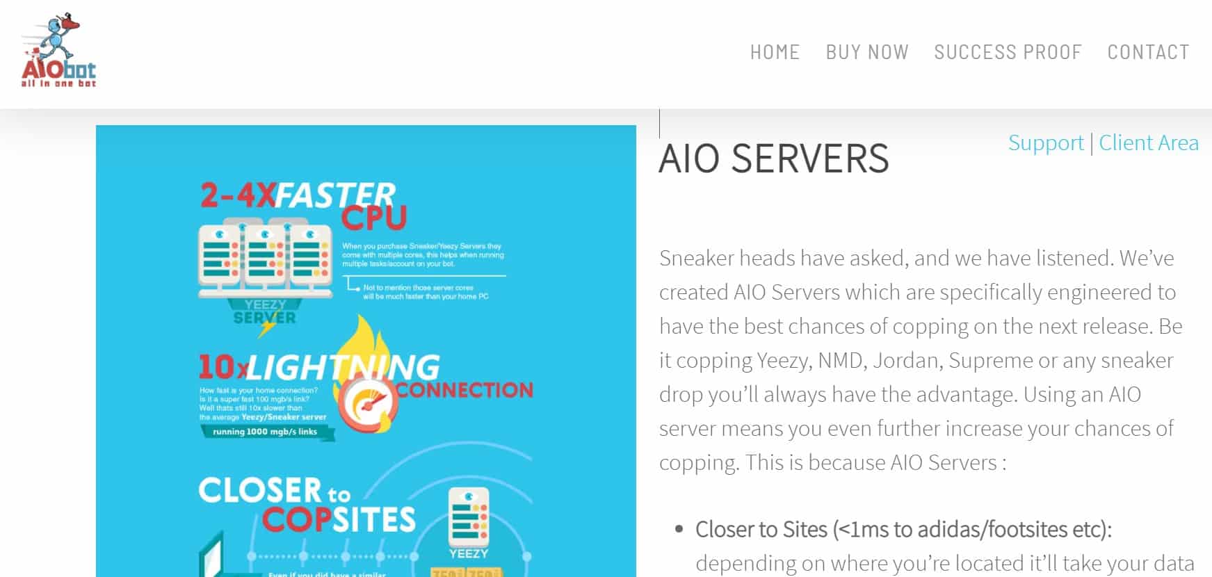 AIO Servers homepage