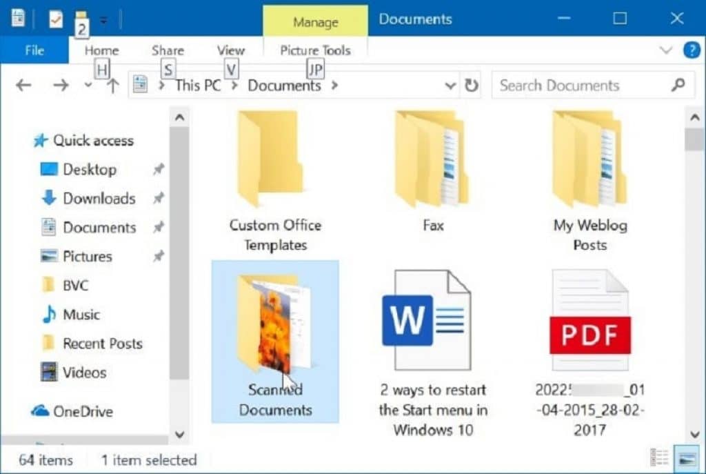 Create A Folder To Store Scanned Documents