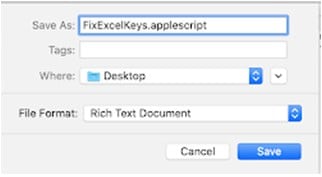 FixExcelKeys.applescript