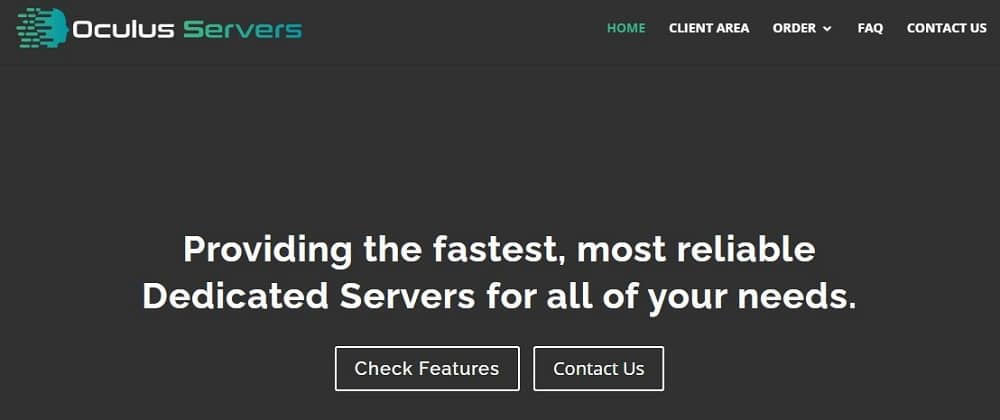 Oculus Servers homepage