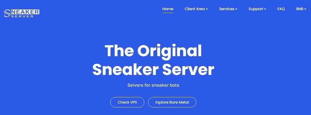 Sneaker Server homepage