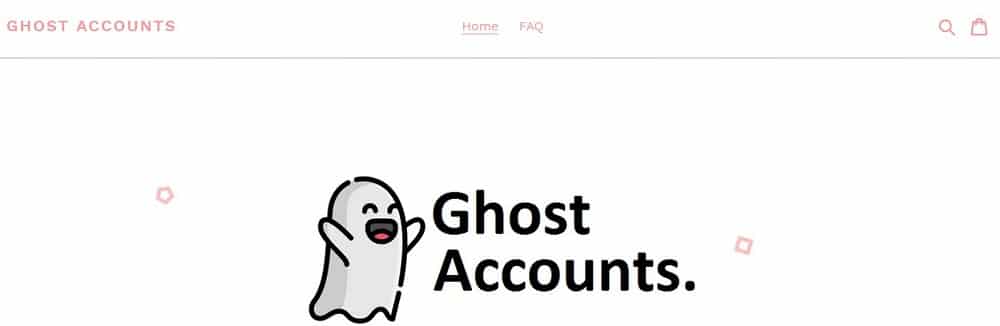 Ghost Accounts homepage