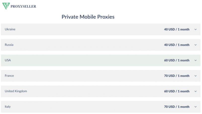 Proxy seller mobile proxies