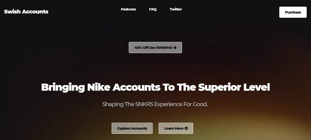 Swish Accounts homepage