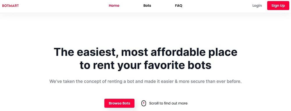 BotMart homepage