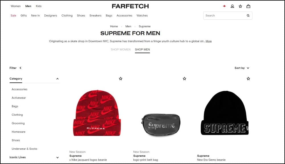 Farfetch buy Supreme