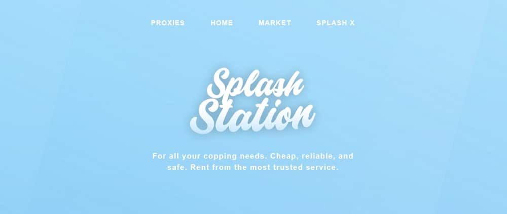 Splash Station homepage