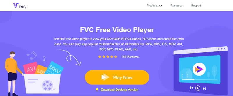 Free video player window