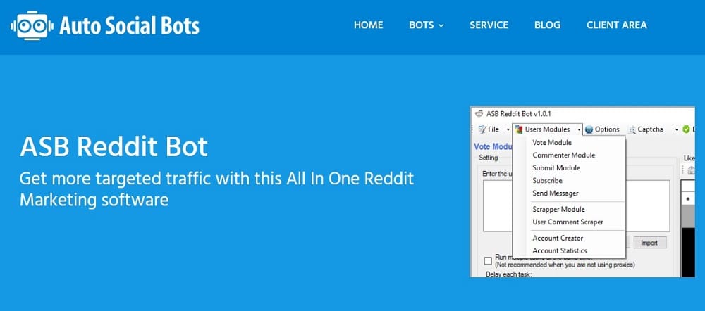 ASB Reddit Bot Homepage