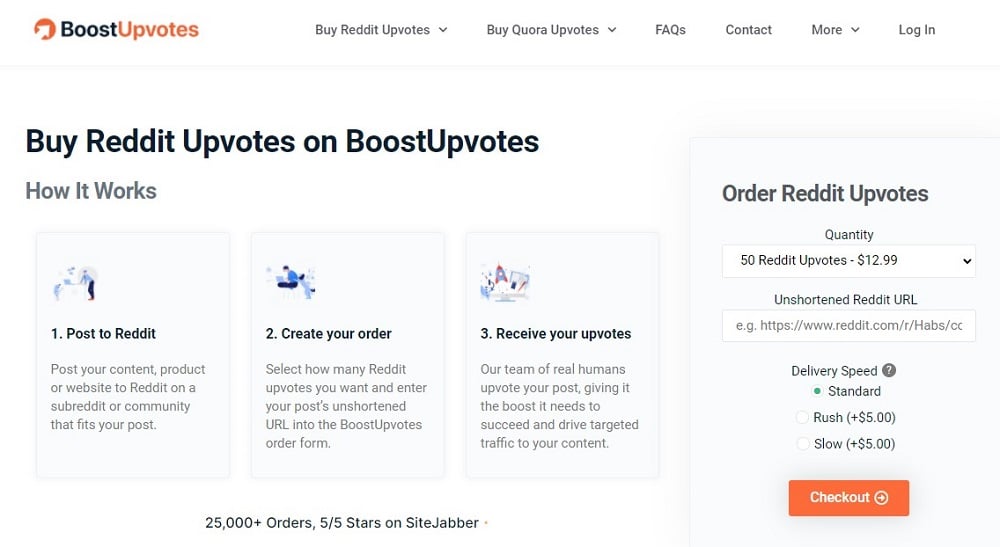 Boost Upvotes Homepage