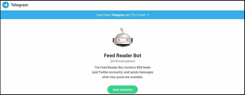 Feed Reader Bot telegram