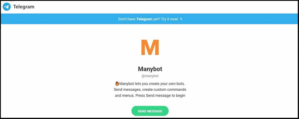 ManyBot - Create Telegram Bots Without Coding