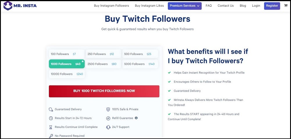 Mr Insta Buy Twitch Followers