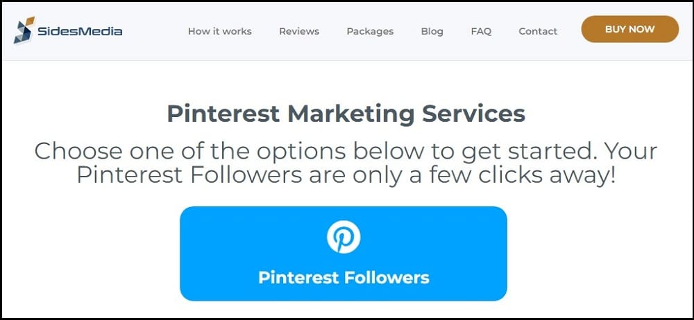 SidesMedia buy pinterest Followers
