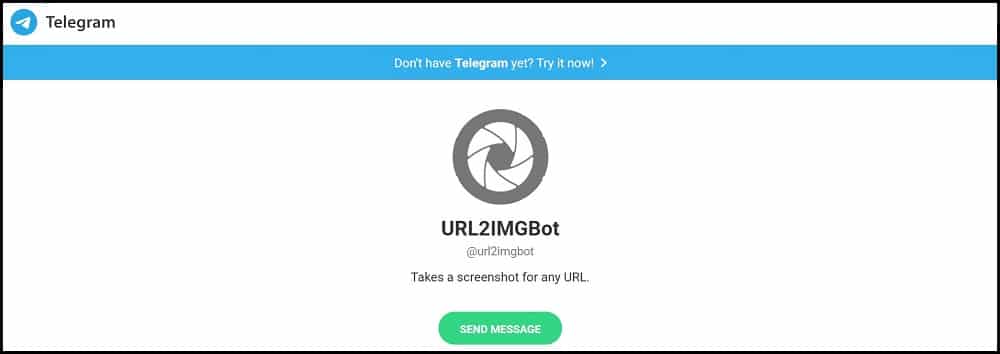 URL2IMGBot - Screen Shot Helper