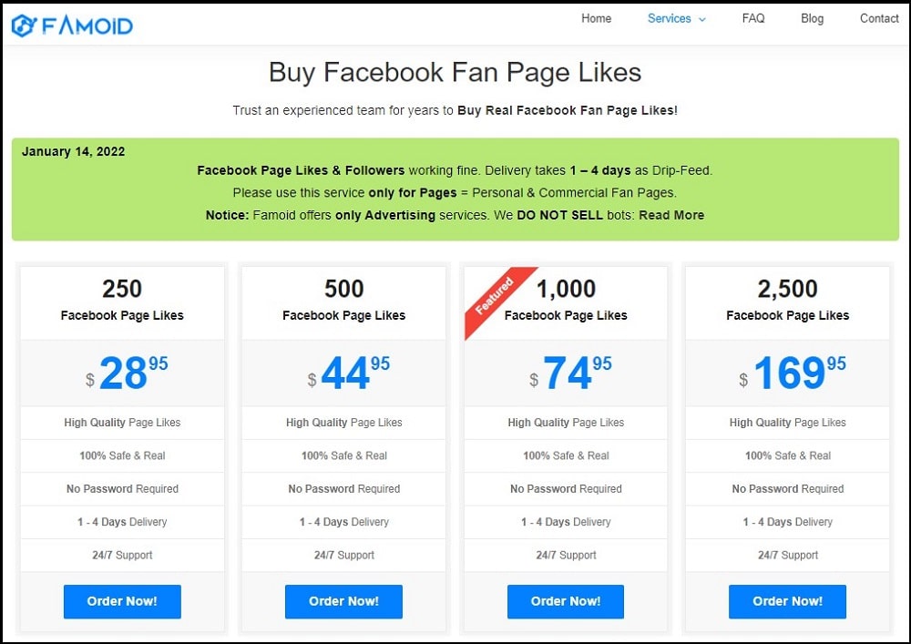 Buy Facebook Likes for Famoid