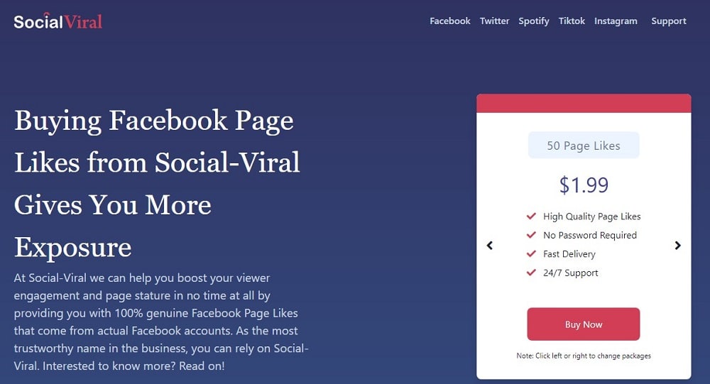 Buy Facebook Likes for SocialViral