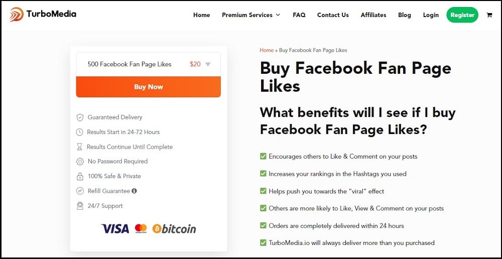 Buy Facebook Likes for TurboMedia