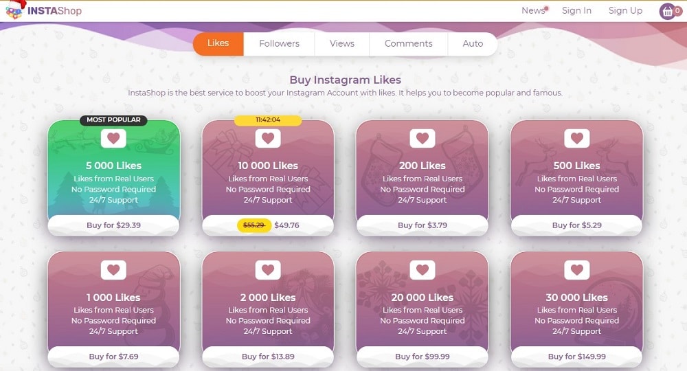 Buy Instagram Likes for InstaShop